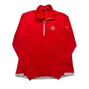 RLX Ralph Lauren Women’s PGA Quarter Zip Pullover Pink XL Thumb Holes